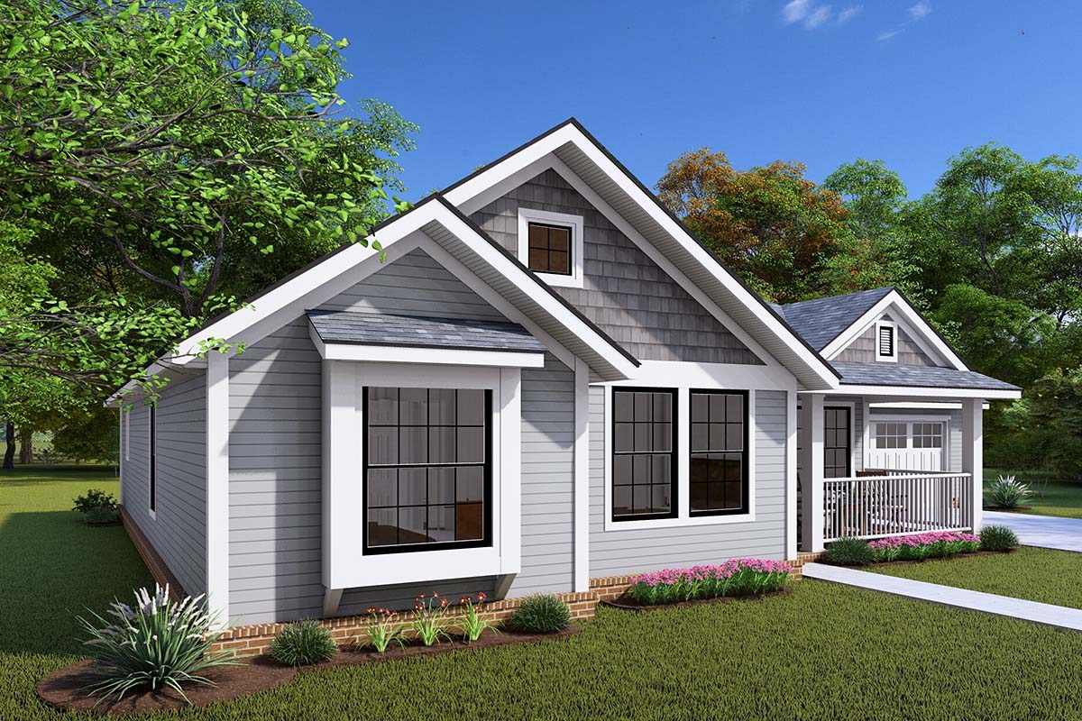 Plan 66473 | Traditional Style with 4 Bed, 2 Bath, 2 Car Garage