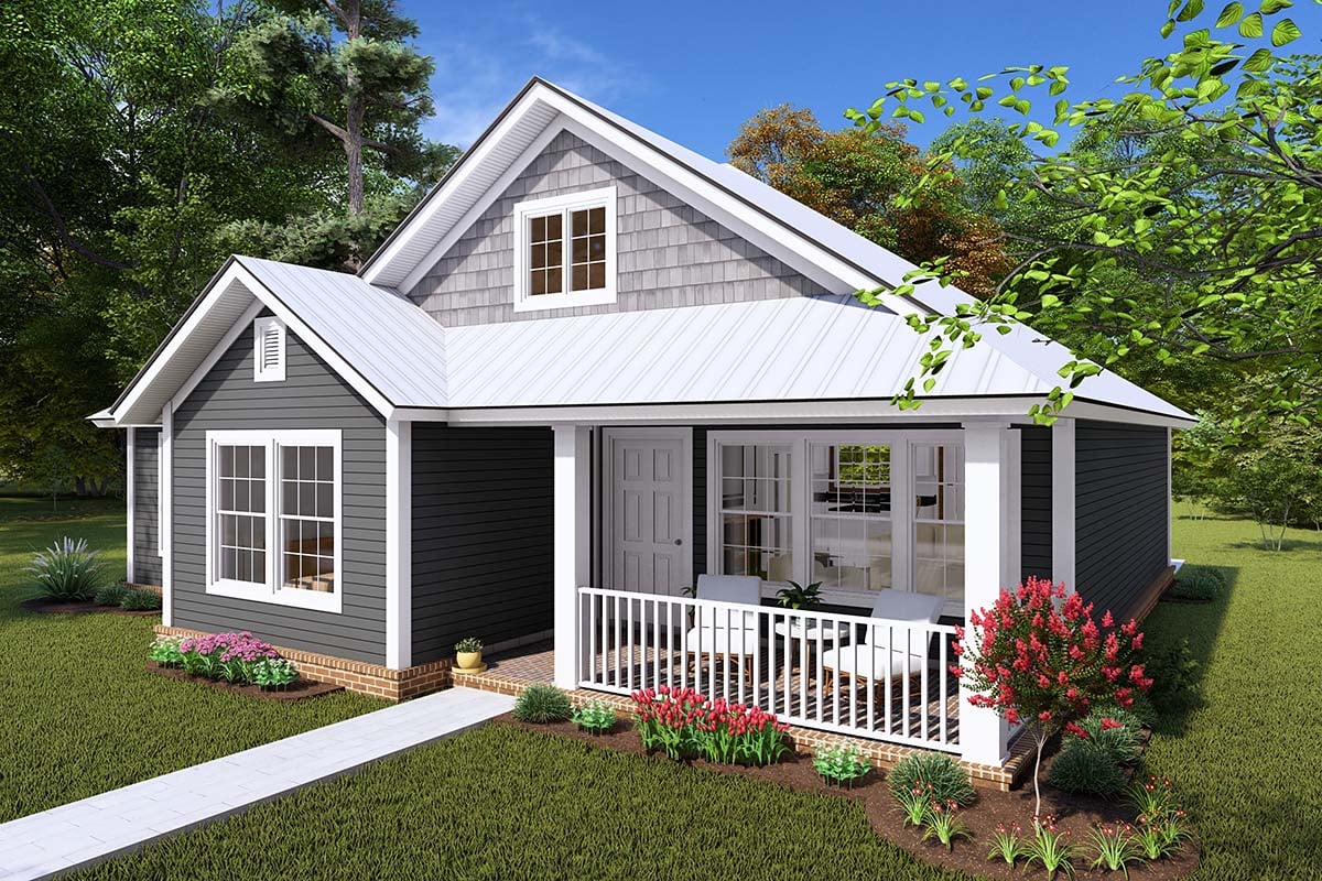 Traditional Plan with 1286 Sq. Ft., 3 Bedrooms, 2 Bathrooms Picture 2