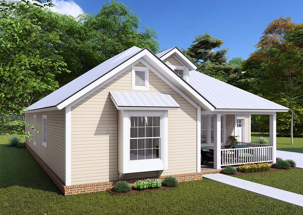 Traditional Plan with 1376 Sq. Ft., 3 Bedrooms, 2 Bathrooms, 2 Car Garage Picture 3