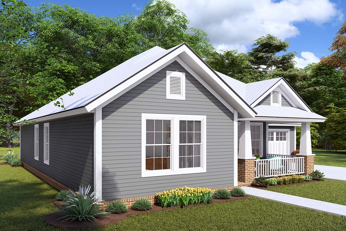 Cottage, Craftsman, Traditional Plan with 1271 Sq. Ft., 3 Bedrooms, 2 Bathrooms, 2 Car Garage Picture 3
