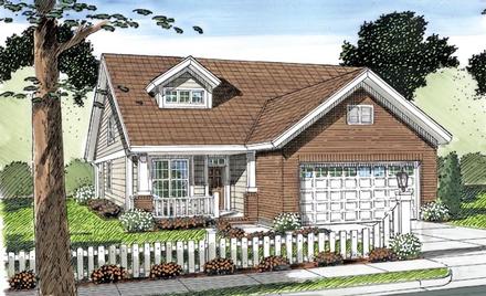 Cottage Traditional Elevation of Plan 66500