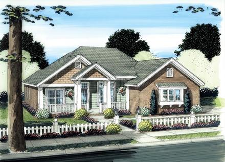 Cottage Traditional Elevation of Plan 66507