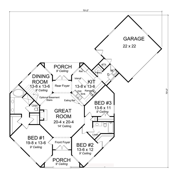 Contemporary Level One of Plan 66541