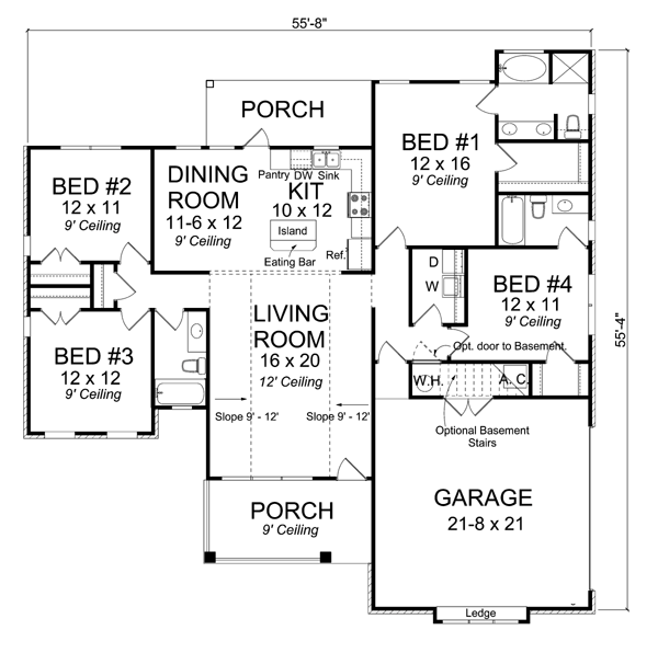 House Plan 66544 at FamilyHomePlans.com