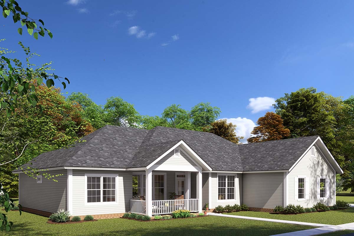 Traditional Plan with 1452 Sq. Ft., 3 Bedrooms, 2 Bathrooms, 2 Car Garage Picture 3