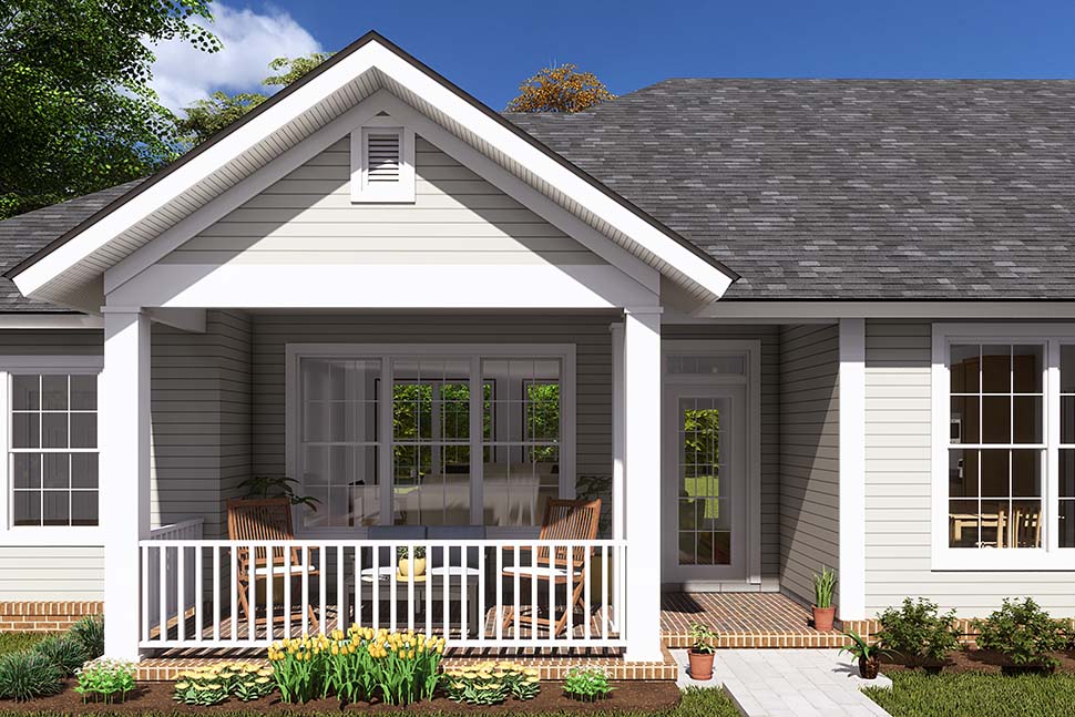 Traditional Plan with 1452 Sq. Ft., 3 Bedrooms, 2 Bathrooms, 2 Car Garage Picture 4