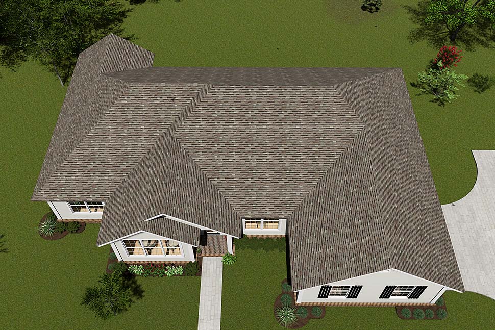 Traditional Plan with 1631 Sq. Ft., 3 Bedrooms, 2 Bathrooms, 2 Car Garage Picture 7