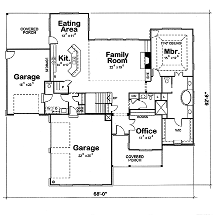 House Plan 66567 First Level Plan