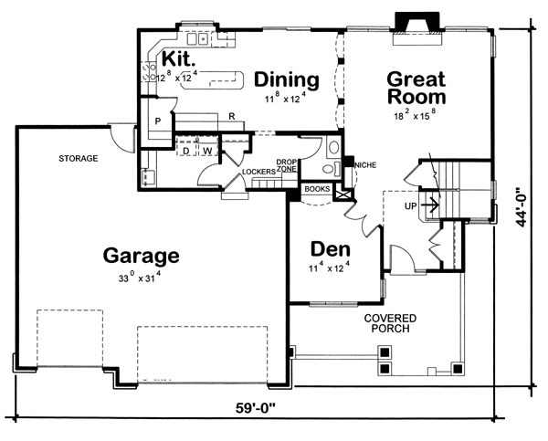 Craftsman Level One of Plan 66604