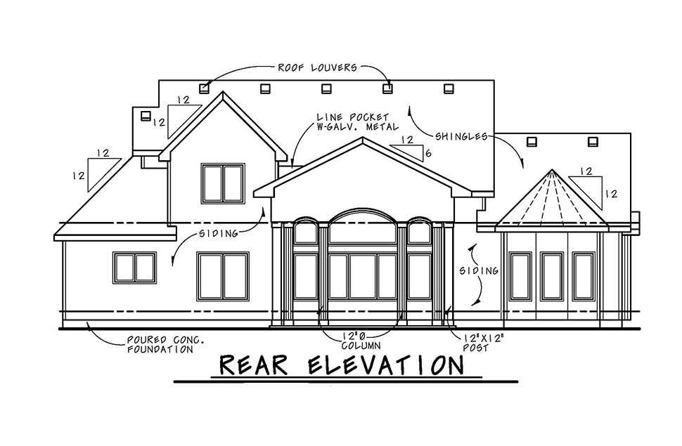 Traditional Plan with 3247 Sq. Ft., 4 Bedrooms, 4 Bathrooms, 3 Car Garage Picture 4