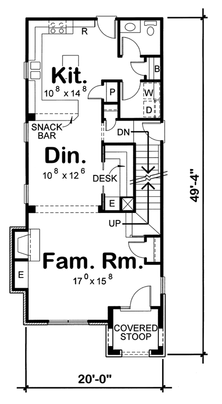 House Plan 66631 First Level Plan