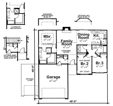 House Plan 66650 First Level Plan