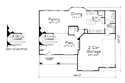 House Plan 66665 First Level Plan