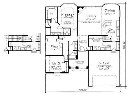 House Plan 66674 First Level Plan