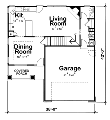 House Plan 66693 First Level Plan