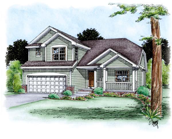 Plan 66699 | Traditional Style with 3 Bed, 3 Bath, 2 Car Garage