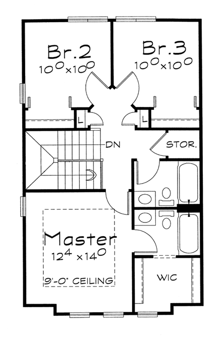 House Plan 66715 Second Level Plan