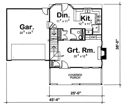 House Plan 66716 First Level Plan