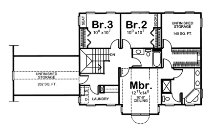 House Plan 66720 Second Level Plan