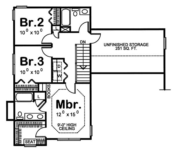 Farmhouse Level Two of Plan 66721