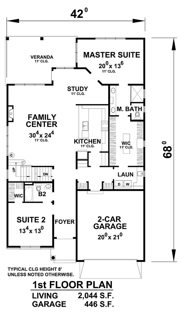 Craftsman Traditional Level One of Plan 66728