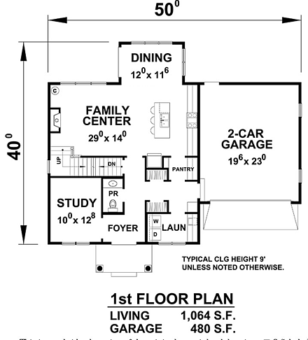 House Plan 66731 First Level Plan