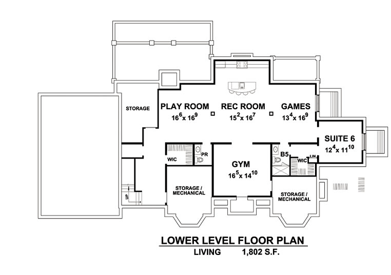 European Traditional Lower Level of Plan 66743