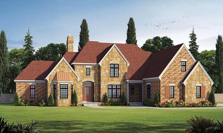 French Country Southern Traditional Elevation of Plan 66755