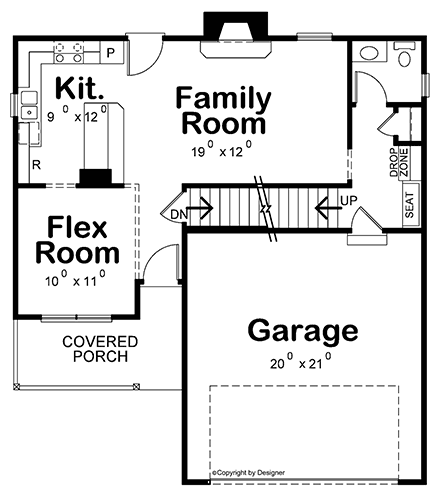 House Plan 66760 First Level Plan