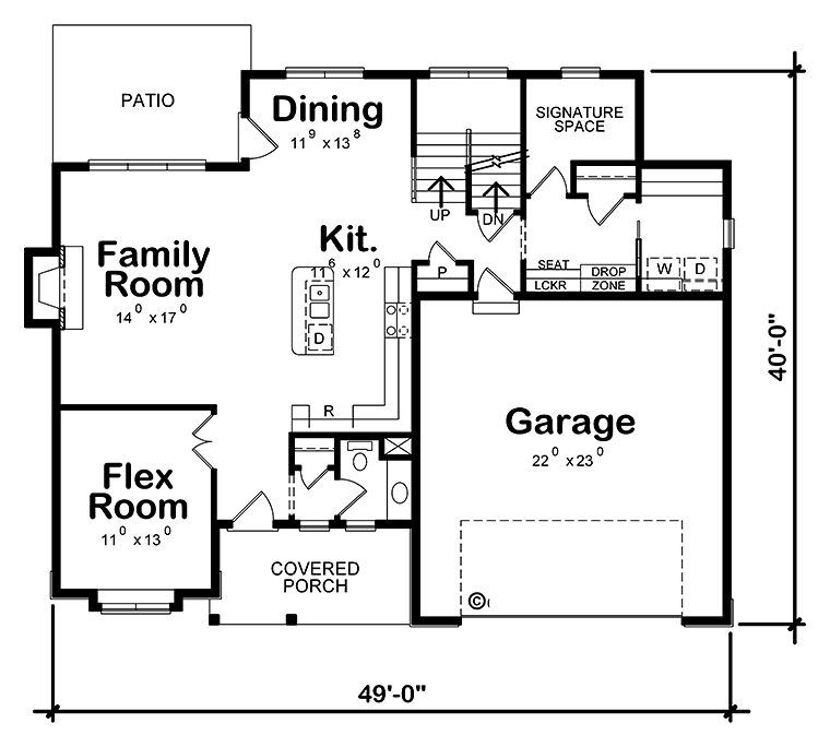 Cottage Country Craftsman Southern Traditional Level One of Plan 66781