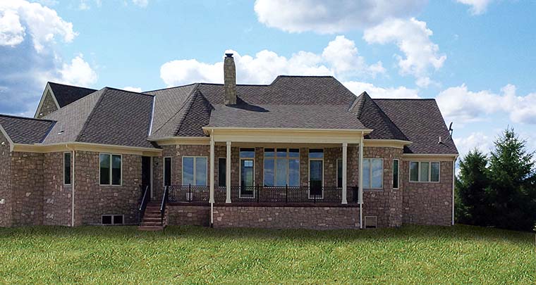 French Country, Traditional Plan with 3942 Sq. Ft., 4 Bedrooms, 4 Bathrooms, 3 Car Garage Picture 10