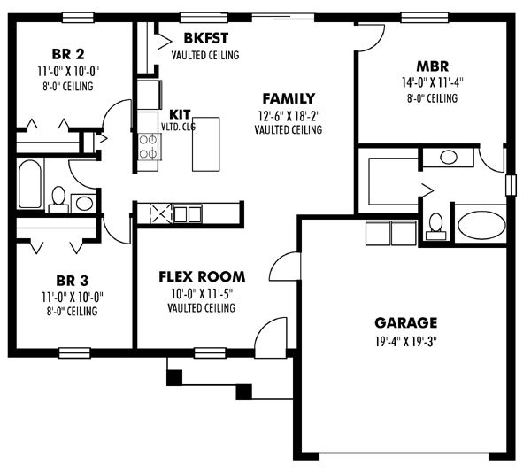 Florida Ranch Level One of Plan 66804