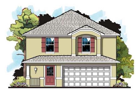 Florida Traditional Elevation of Plan 66809