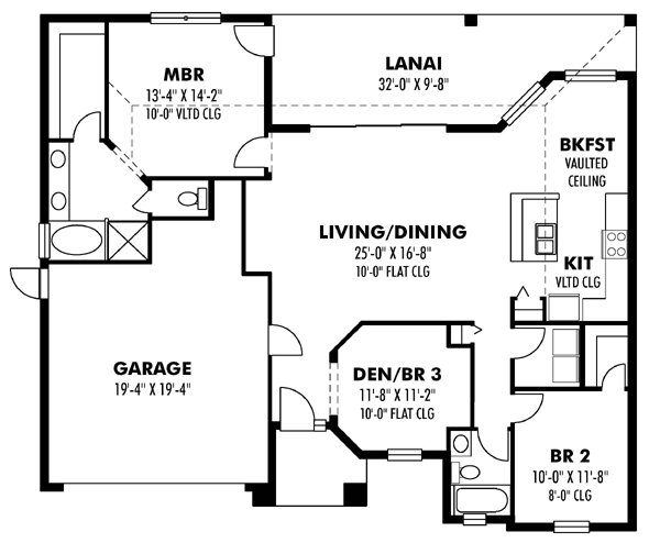 Contemporary Florida Level One of Plan 66810