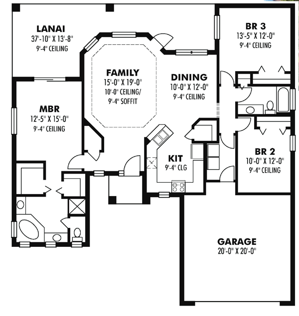 Contemporary Florida Level One of Plan 66816