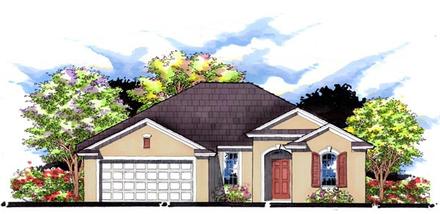 Florida Ranch Traditional Elevation of Plan 66820