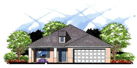 Florida Traditional Elevation of Plan 66825