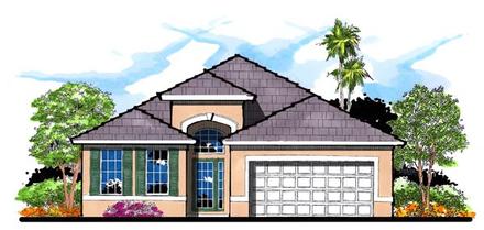 Florida Traditional Elevation of Plan 66826