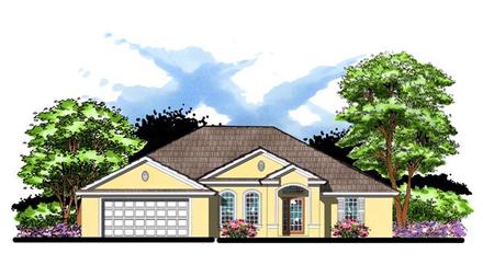 Florida Ranch Traditional Elevation of Plan 66834