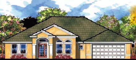 Florida Ranch Traditional Elevation of Plan 66835
