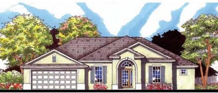 Florida Ranch Traditional Elevation of Plan 66841