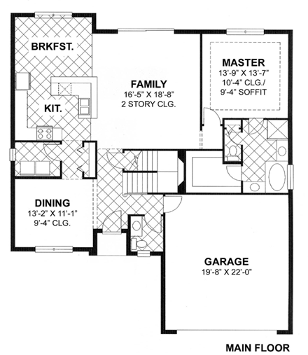 House Plan 66846 First Level Plan