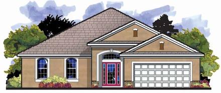 Florida Ranch Traditional Elevation of Plan 66853