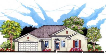 Florida Ranch Traditional Elevation of Plan 66854