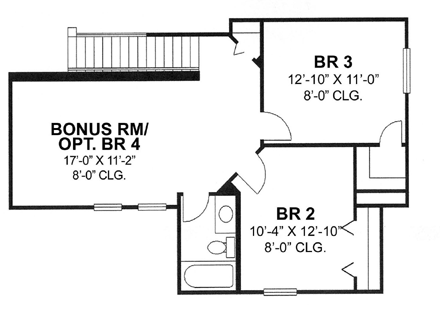 Contemporary Florida Traditional Level Two of Plan 66860