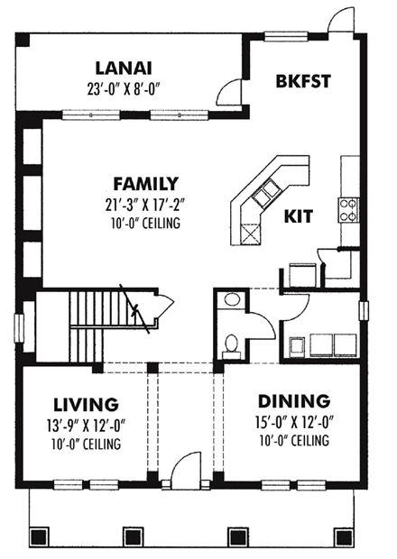 House Plan 66878 First Level Plan