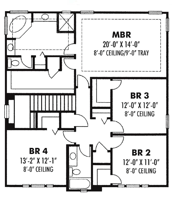 Craftsman Florida Traditional Level Two of Plan 66878