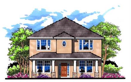 Craftsman Florida Traditional Elevation of Plan 66878