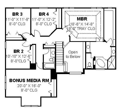 Florida Mediterranean Traditional Level Two of Plan 66880