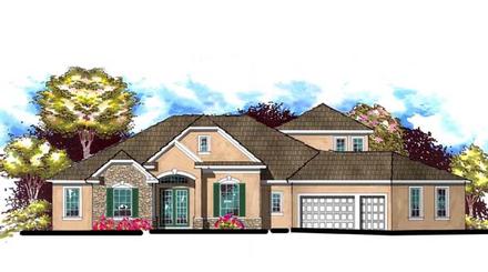 Florida Traditional Elevation of Plan 66902